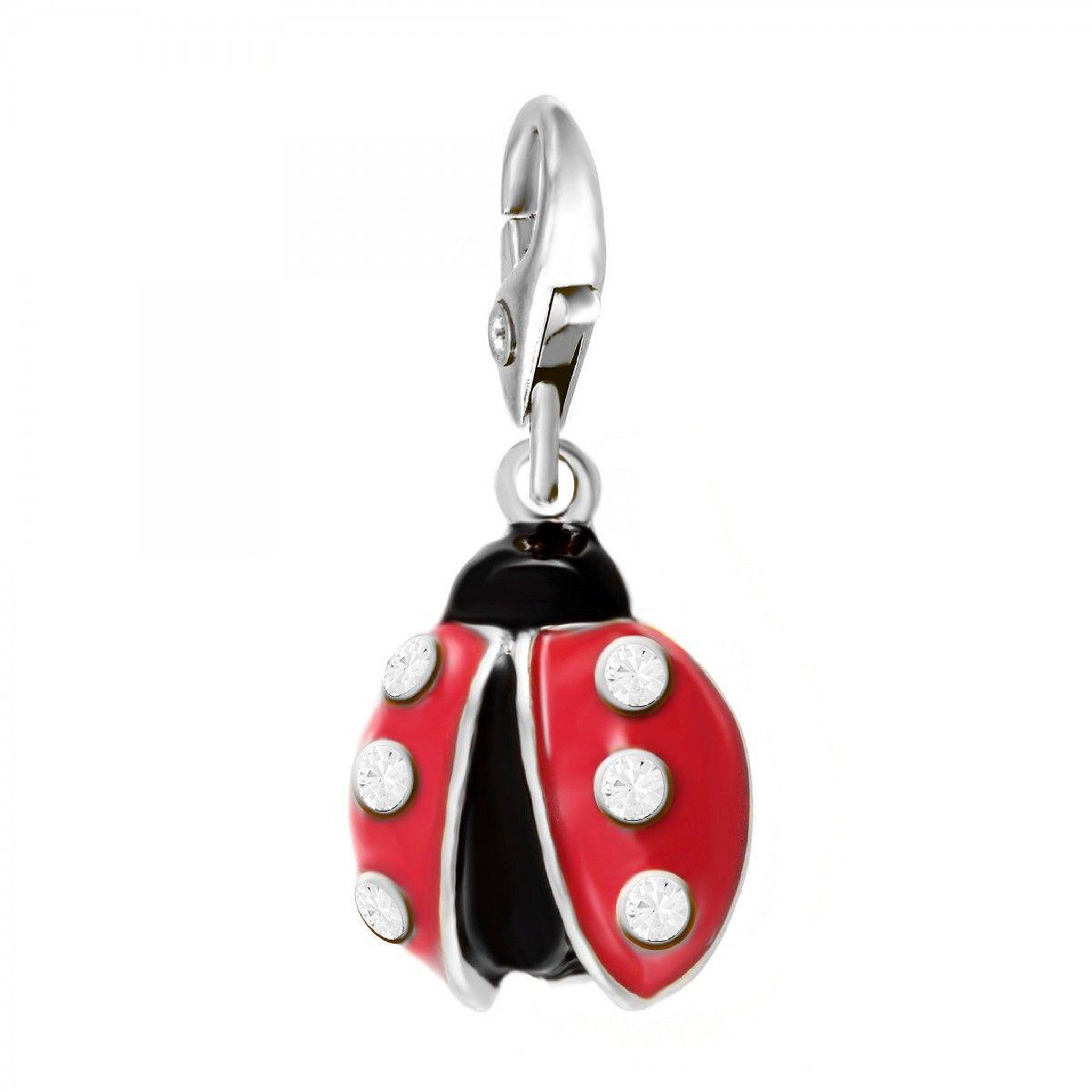 SC CRYSTAL Charm coccinelle SC Crystal orné de Cristaux scintillants
