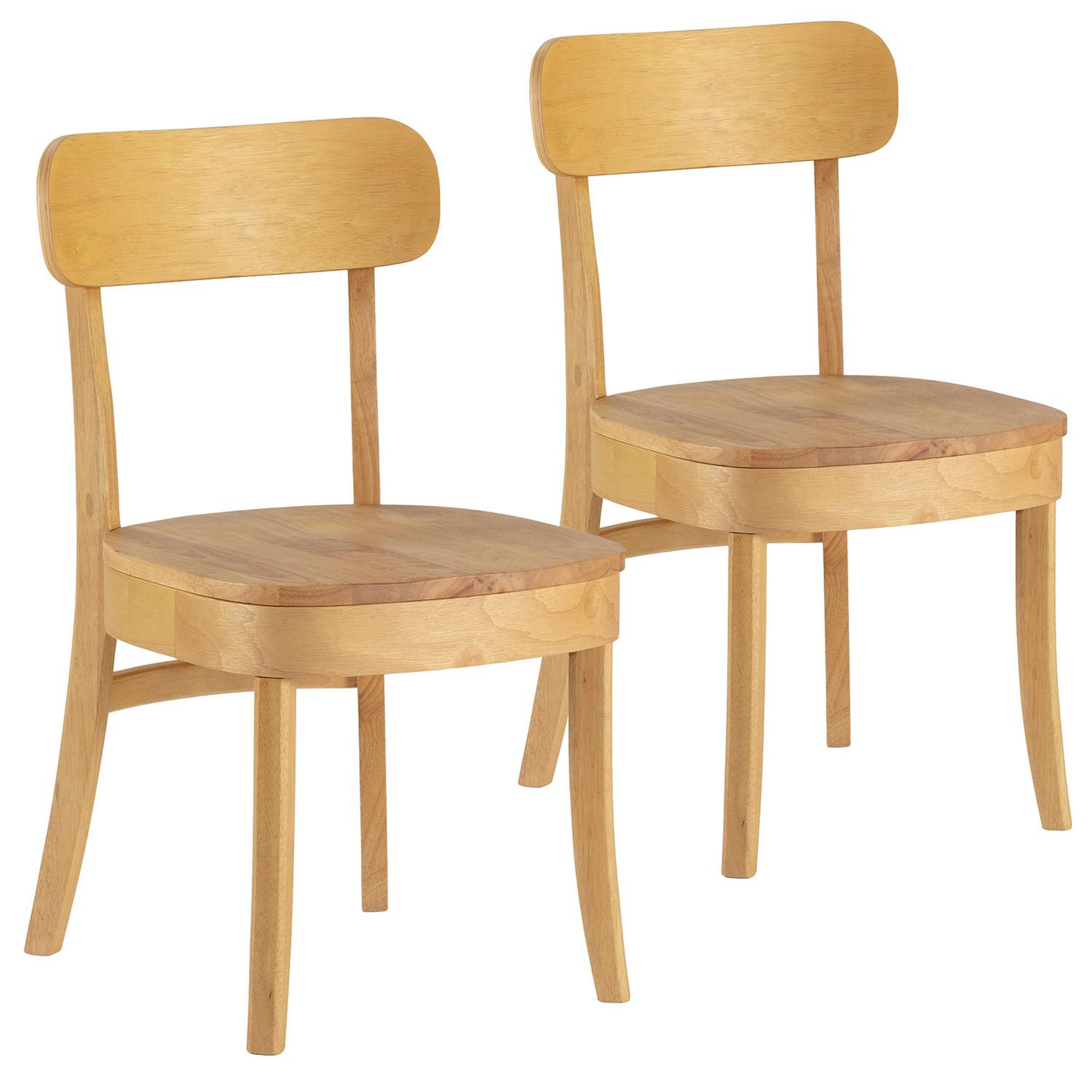 VS VENTA-STOCK Pack de 2 chaises Nala couleur Chêne, bois massif
