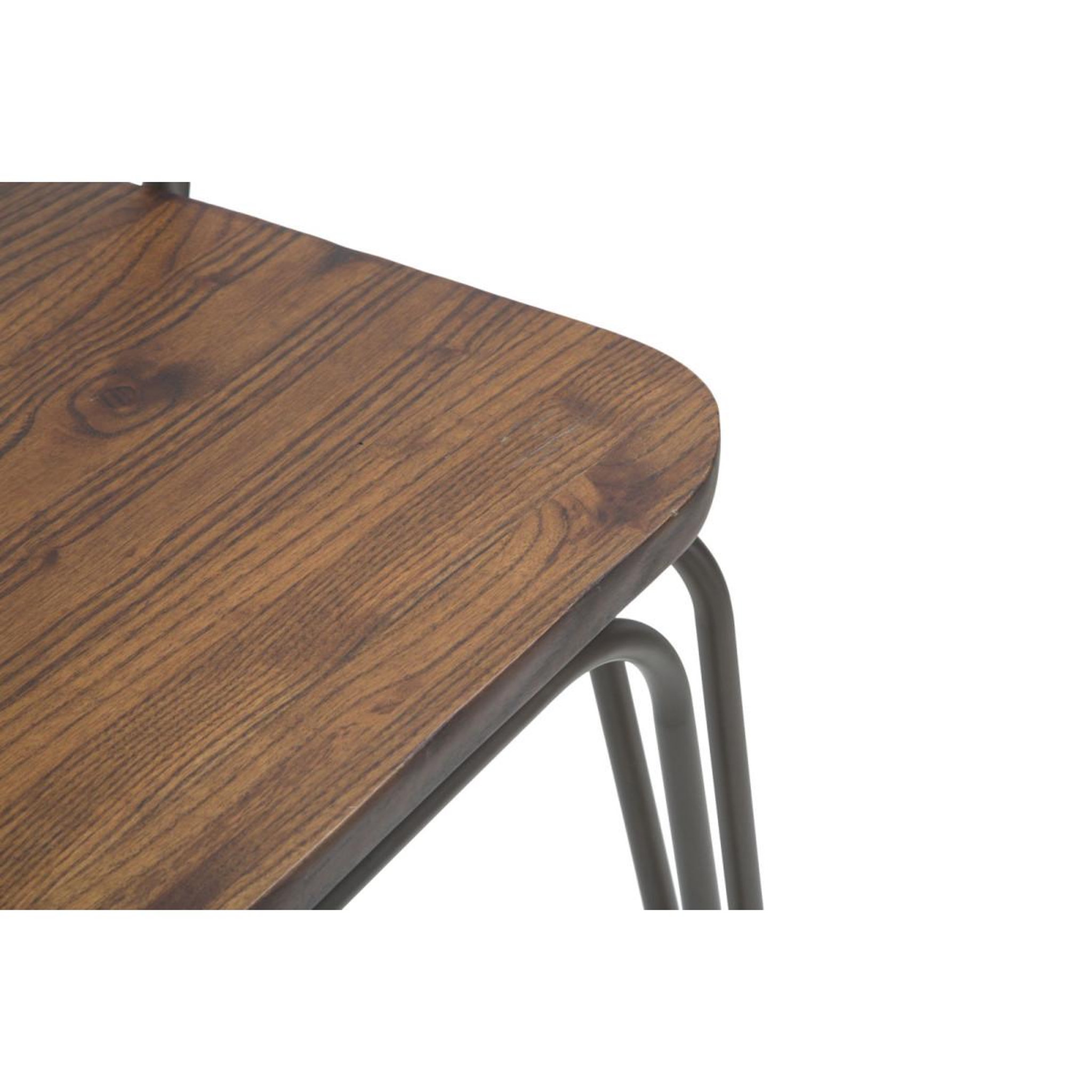 Voir la diapositive 6 : Paris Prix Lot de 2 chaises de bar industriel  harlem  102cm gris foncé