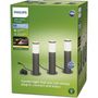 Voir la diapositive 3 : Philips Pack de 3 bornes extérieures PHILIPS Garden Link - Basse tension - 24W, IP44, 2700K - Anthracite