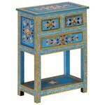 VIDAXL Buffet turquoise 55x30x76 cm bois massif de manguier