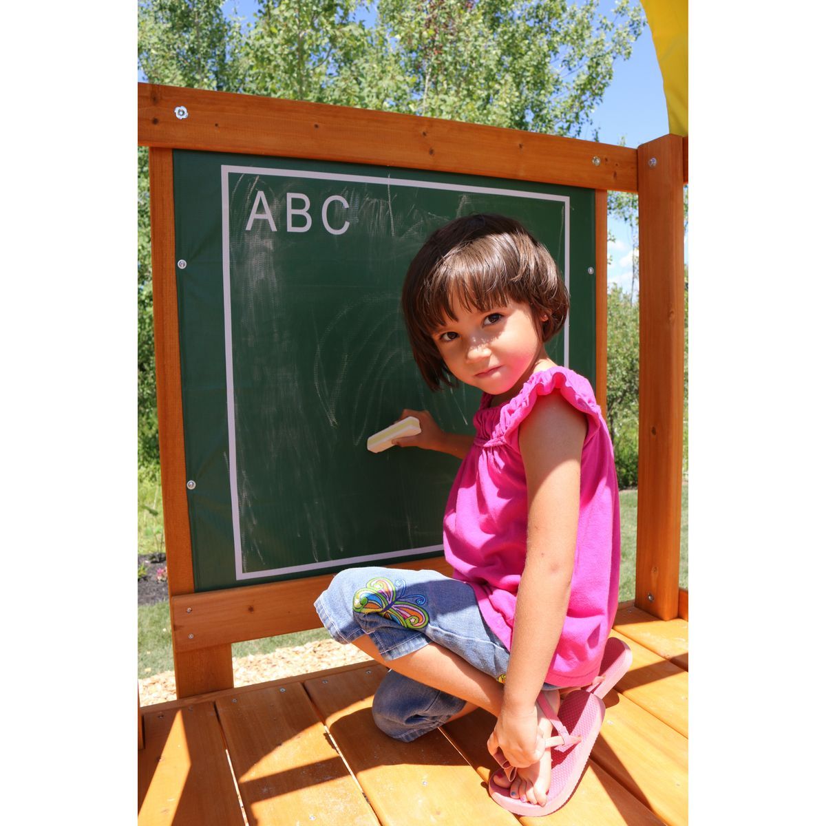 Kidkraft Aire de jeux avec toboggan - Bois - H2,41m - AINSLEY 