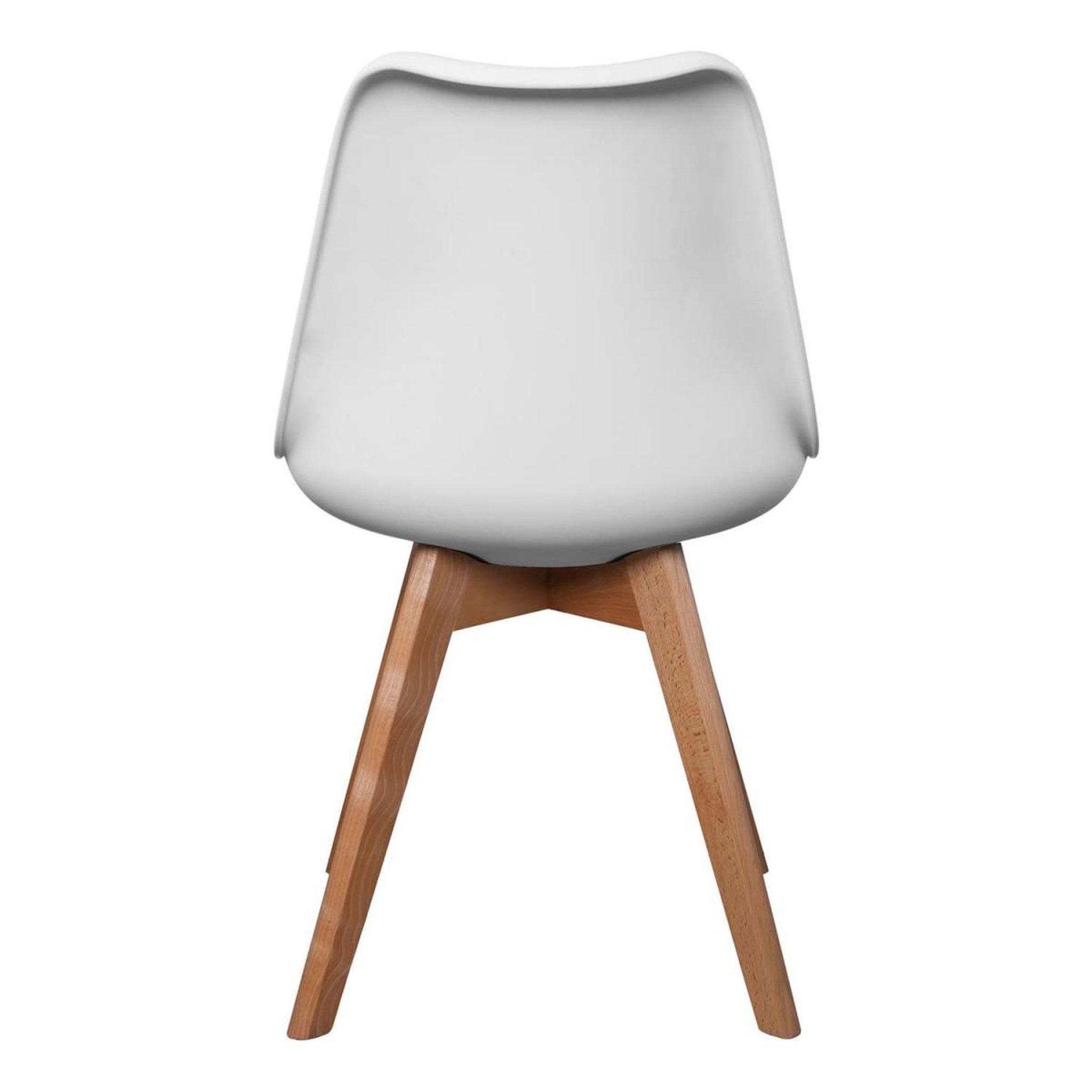 Voir la diapositive 5 : The Home Deco Factory Lot de 4 chaises scandinave  coquil  81cm blanc