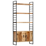 VIDAXL Bibliotheque a 4 niveaux 80x30x180 cm Bois de manguier brut