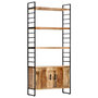 Voir la diapositive 1 : VIDAXL Bibliotheque a 4 niveaux 80x30x180 cm Bois de manguier brut