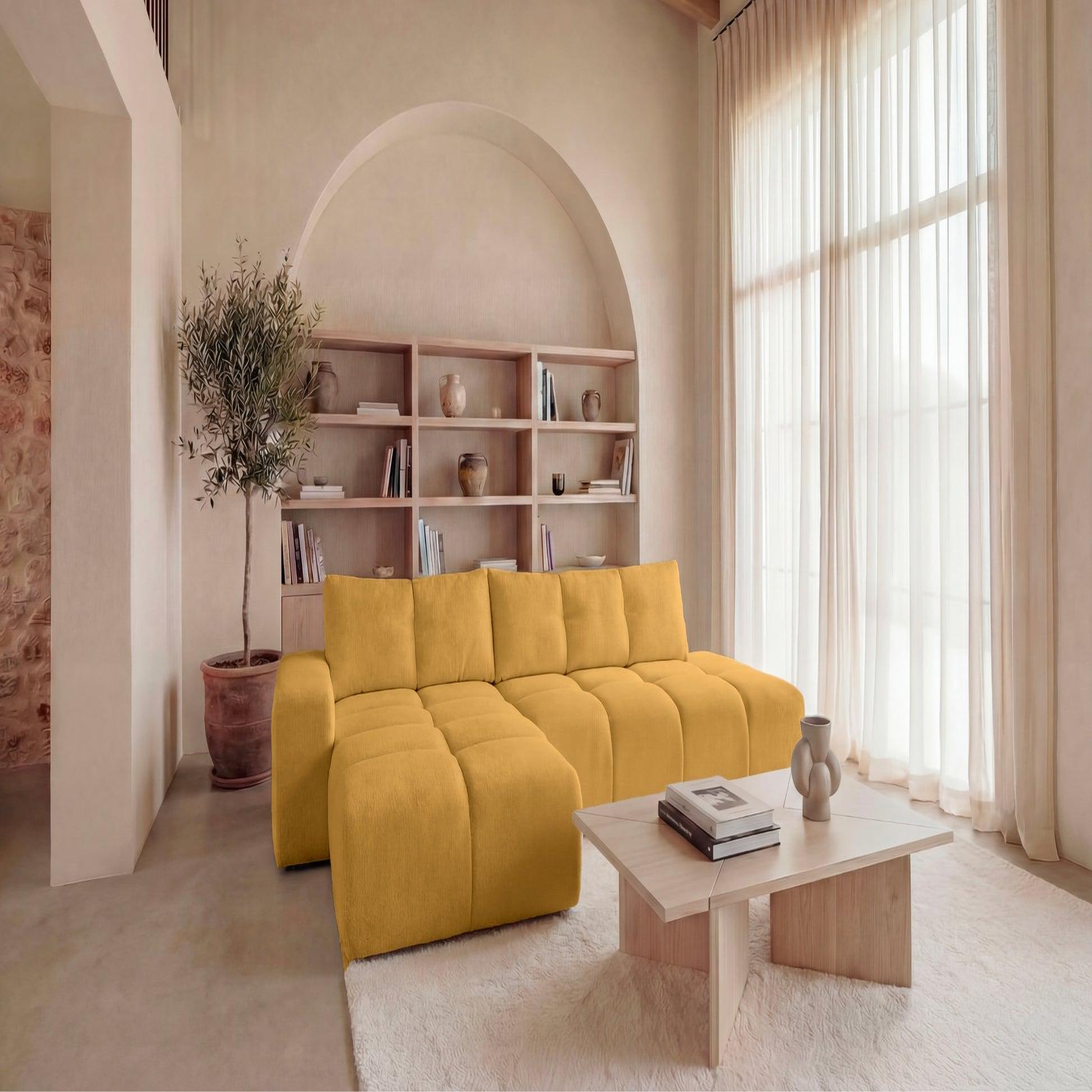 Voir la diapositive 2 : CASANOVA PARIS Constance - canapé d'angle tissu chenille