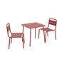 Voir la diapositive 1 : SWEEEK Salon de jardin enfant table et chaises métal Anna - 2 places, 48x48cm