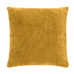 Paris Prix Housse de Coussin en Velours Chenille  Leo  40x40cm Ocre