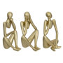 Voir la diapositive 1 : ATMOSPHERA Lot de 3 Statuettes Déco Femme  Le Collectionneur  17cm Or