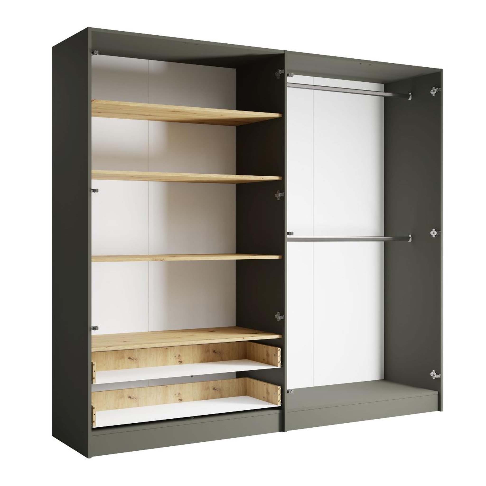 Voir la diapositive 6 : JLC KREATION Armoire adulte moderne avec miroir 220cm murano