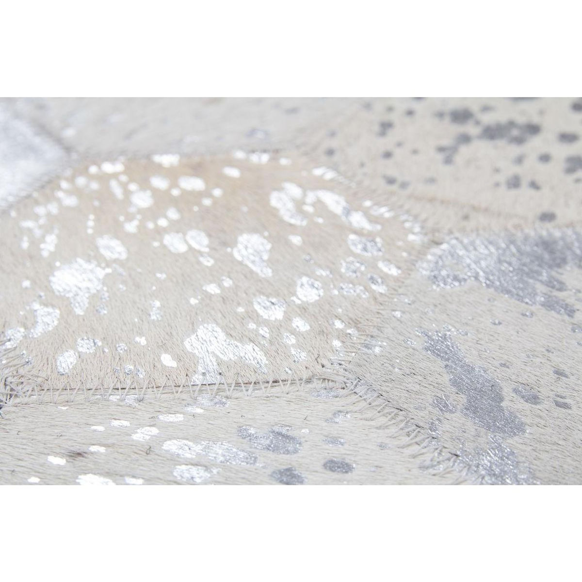 Paris Prix Tapis Tissé Effet Métallique  Spark  Gris & Argent