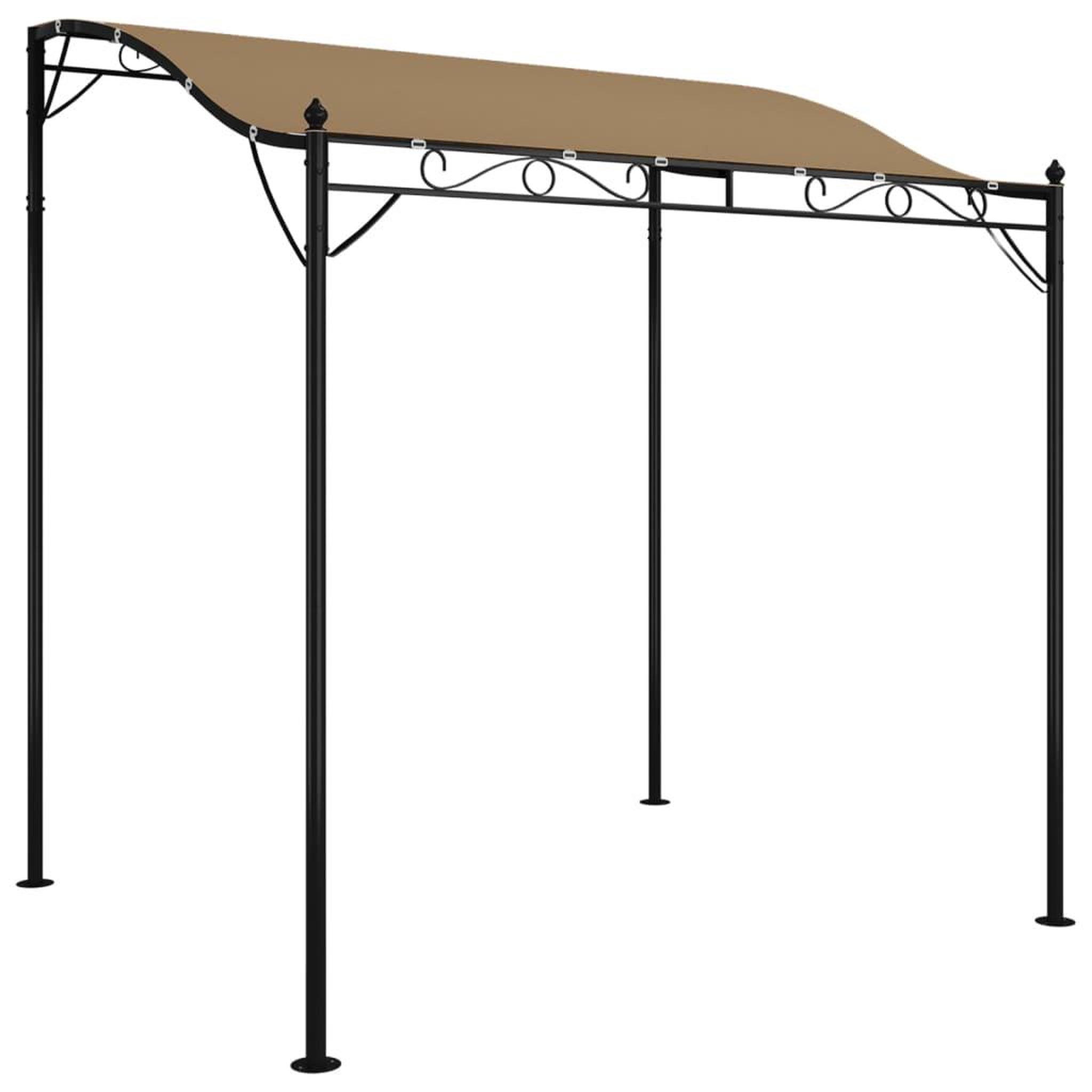 Voir la diapositive 2 : VIDAXL Auvent taupe 2x2,3 m 180 g/m^2 tissu et acier