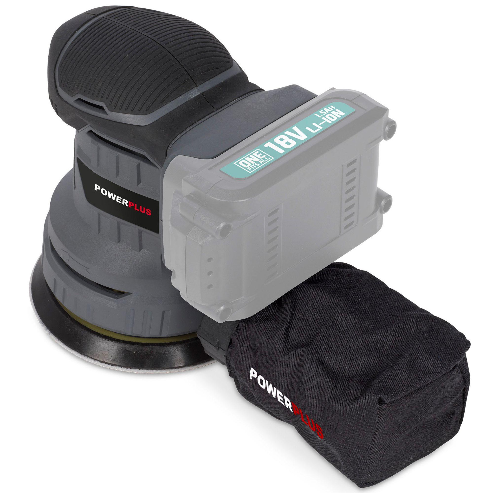 Voir la diapositive 2 : POWERPLUS Ponceuse rotative 18v  sans batterie