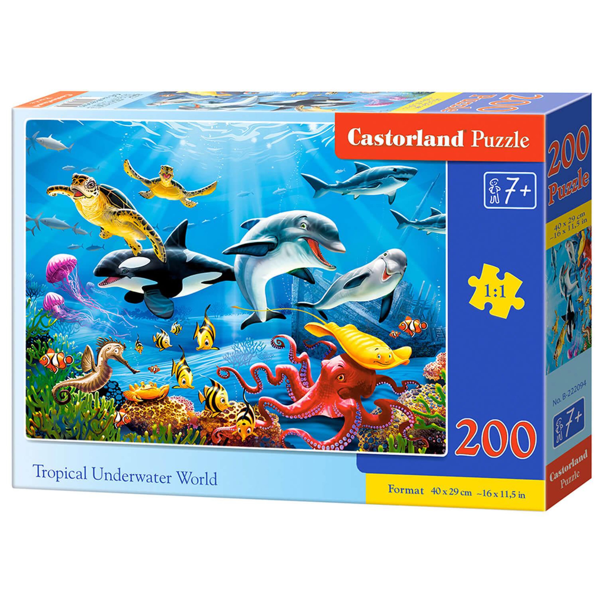 Voir la diapositive 2 : Castorland Puzzle 200 pièces : Monde sous-marin tropical