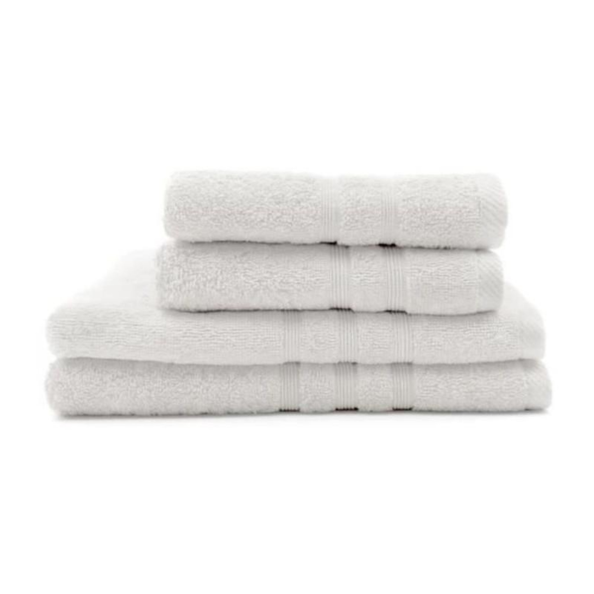 Voir la diapositive 3 : Today 2 Serviettes de bain TODAY 50x90 + 2 Draps de bain 70x130 cm 100% Coton - Craie