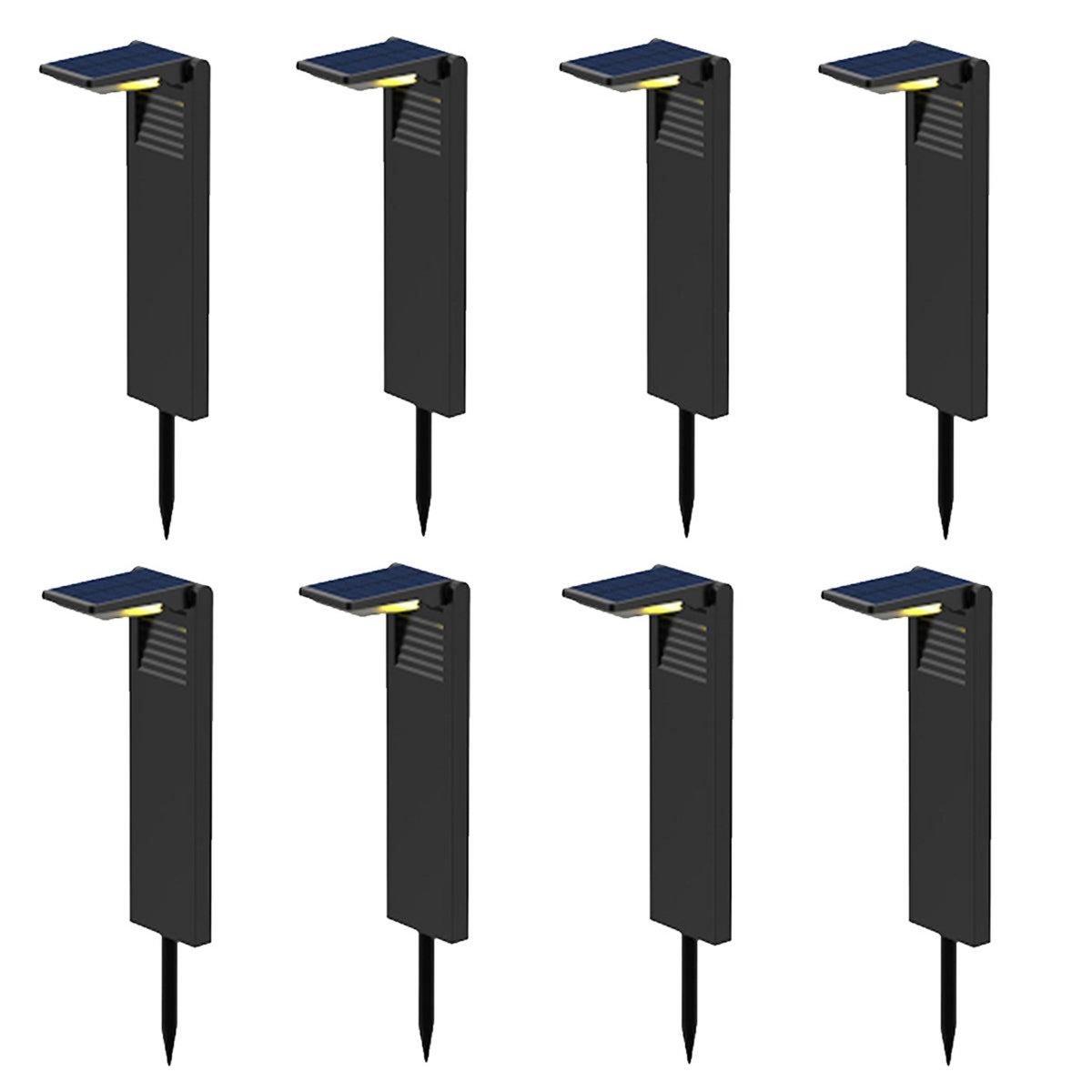 Lumisky Lot de 8 balises solaires OSTRY Noir Plastique 150LM