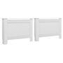Voir la diapositive 2 : VIDAXL Cache-radiateurs 2 pcs Blanc 112x19x81,5 cm MDF