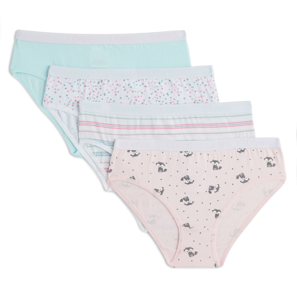IN EXTENSO Lot de 4 culottes fantaisies fille