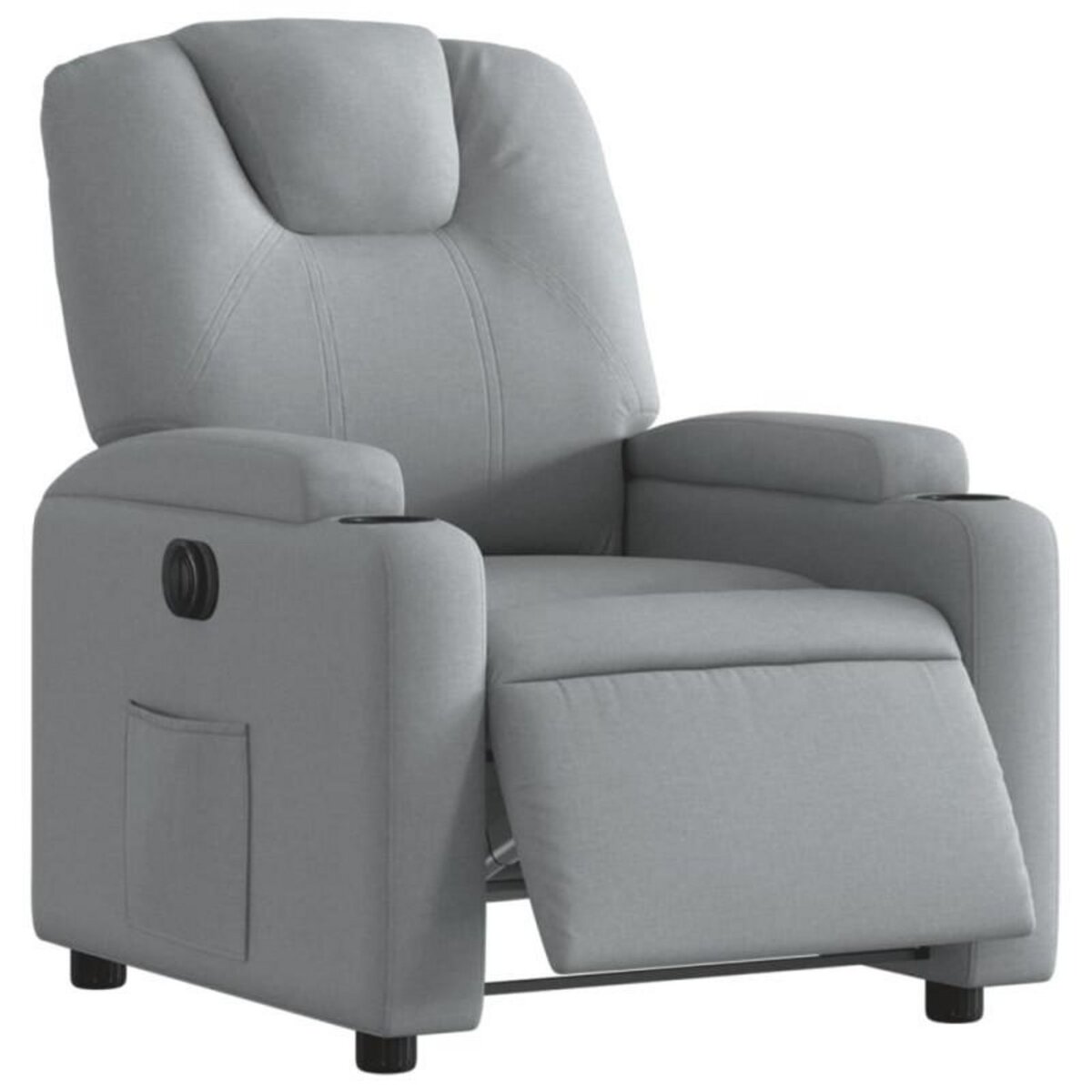 VIDAXL Fauteuil inclinable électrique Gris clair Tissu