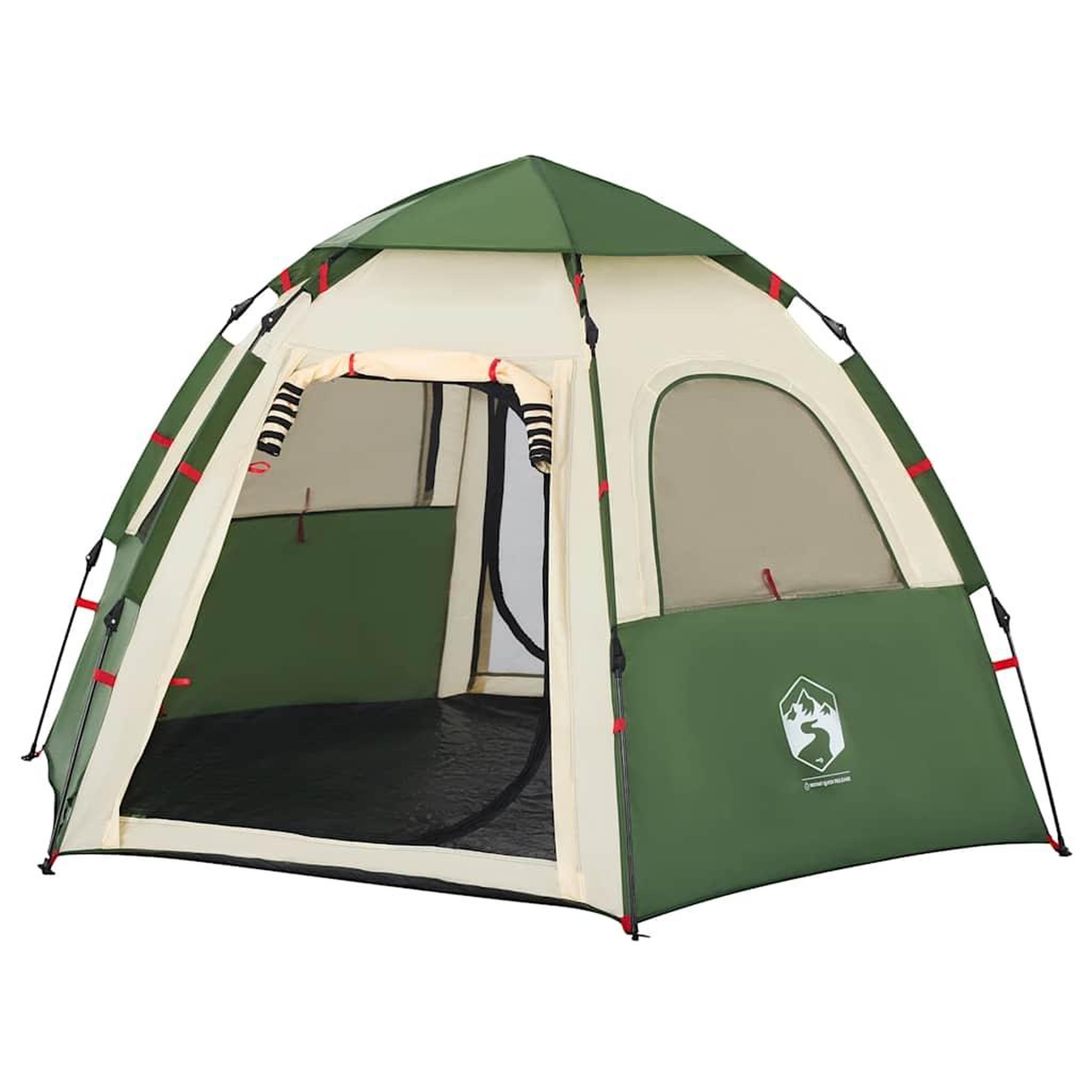 Voir la diapositive 4 : VIDAXL Tente de camping cabine 4 personnes vert liberation rapide