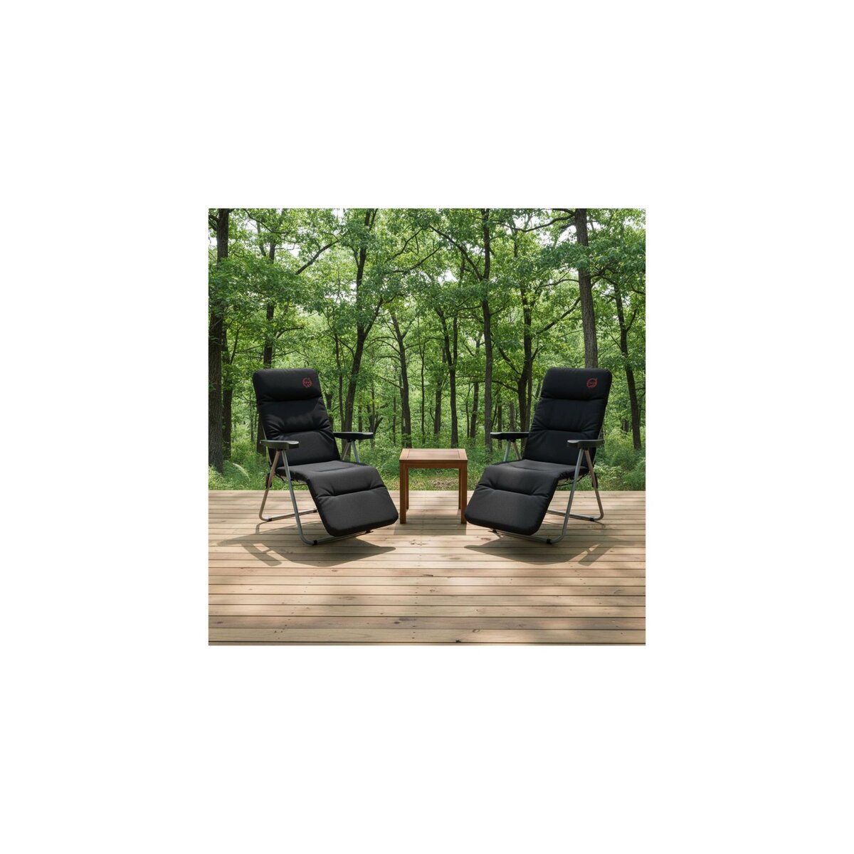 O'Camp Lot de 2 fauteuils de camping relax pliables - O'camp - Multipositions - 62 x 92 x 105 cm