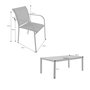 Voir la diapositive 4 : SWEEEK Table de jardin extensible aluminium + 10 assises blanc - Elora / Amara
