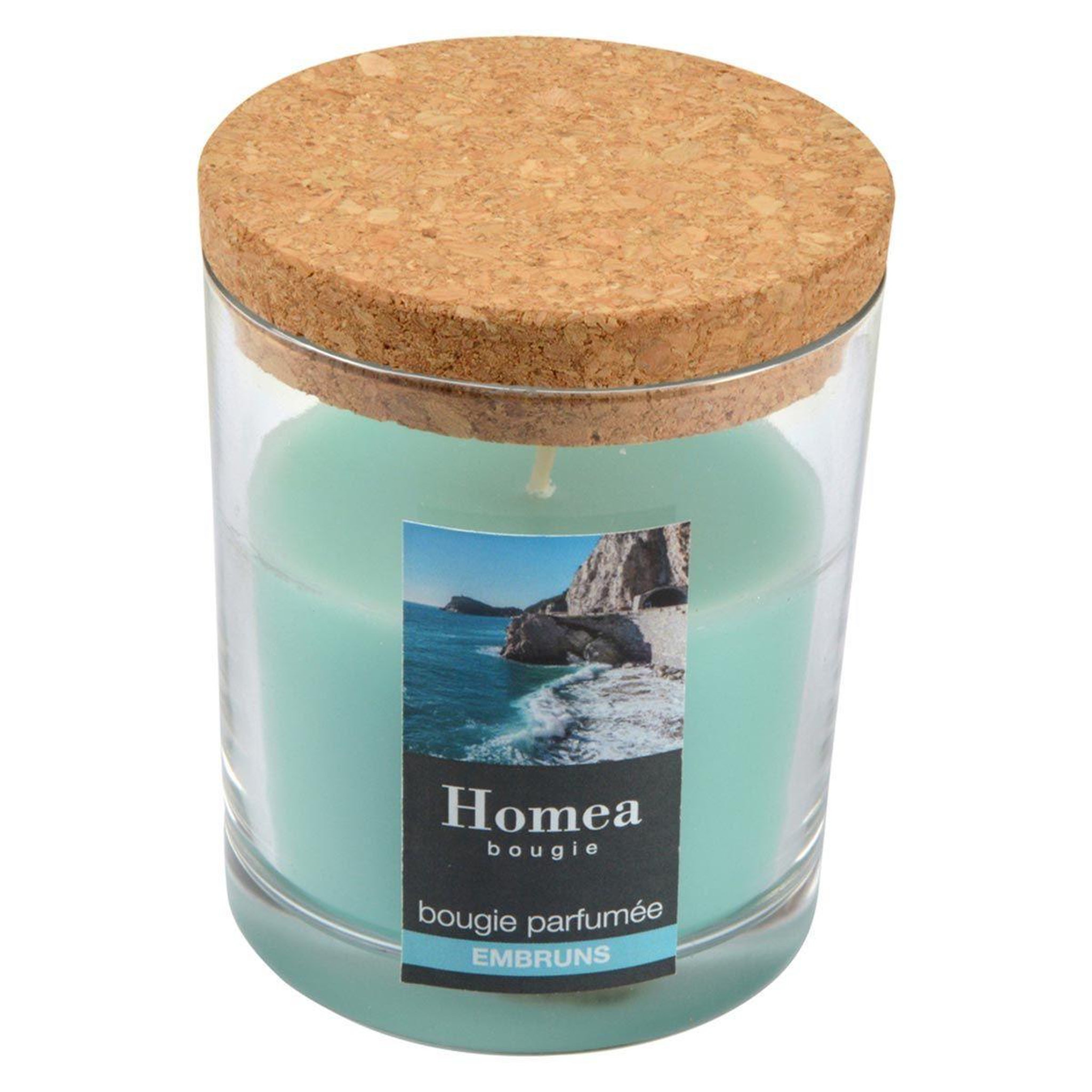 HOMEA Bougie verrine parfumée  essentiel  8cm embruns