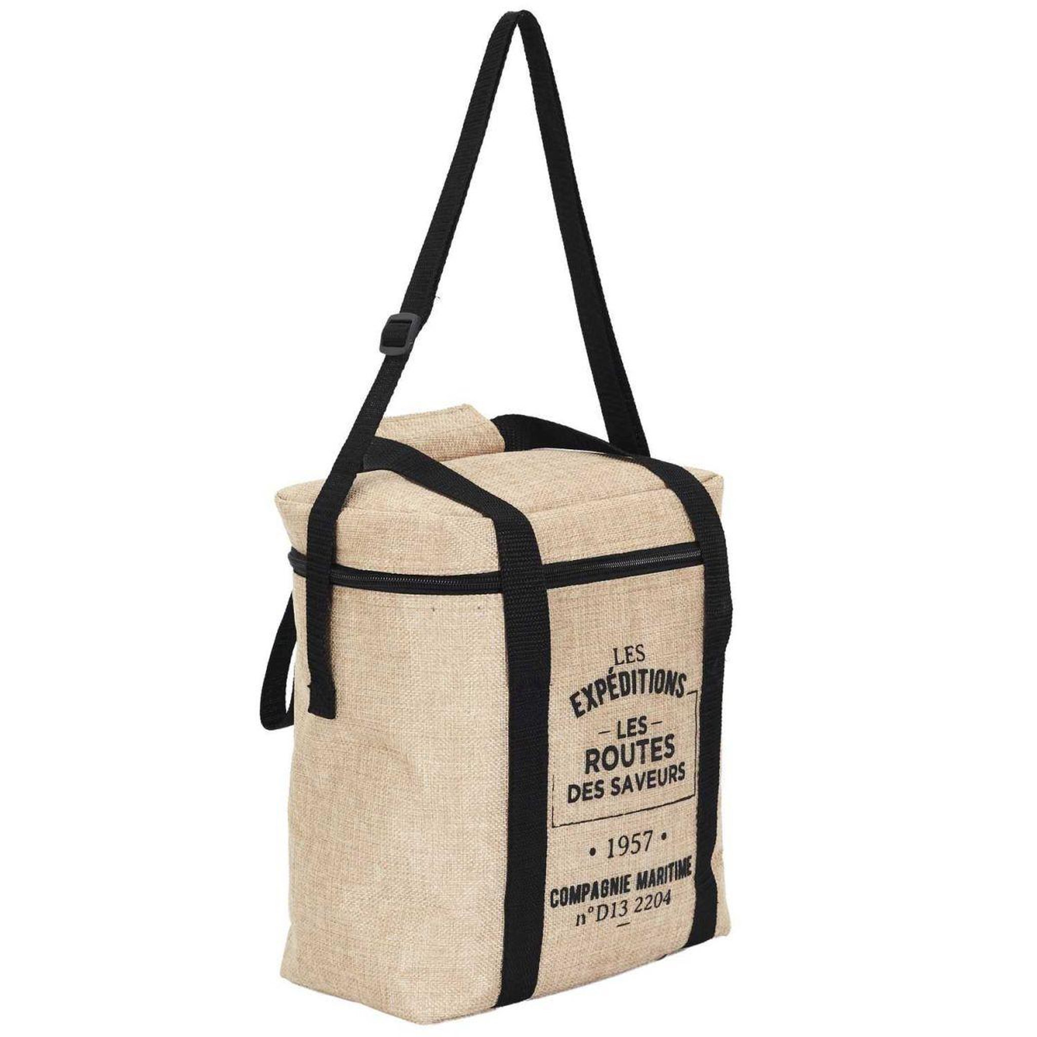 COOK CONCEPT Lunch Bag Fraicheur Isotherme  Effet Jute  30cm Beige