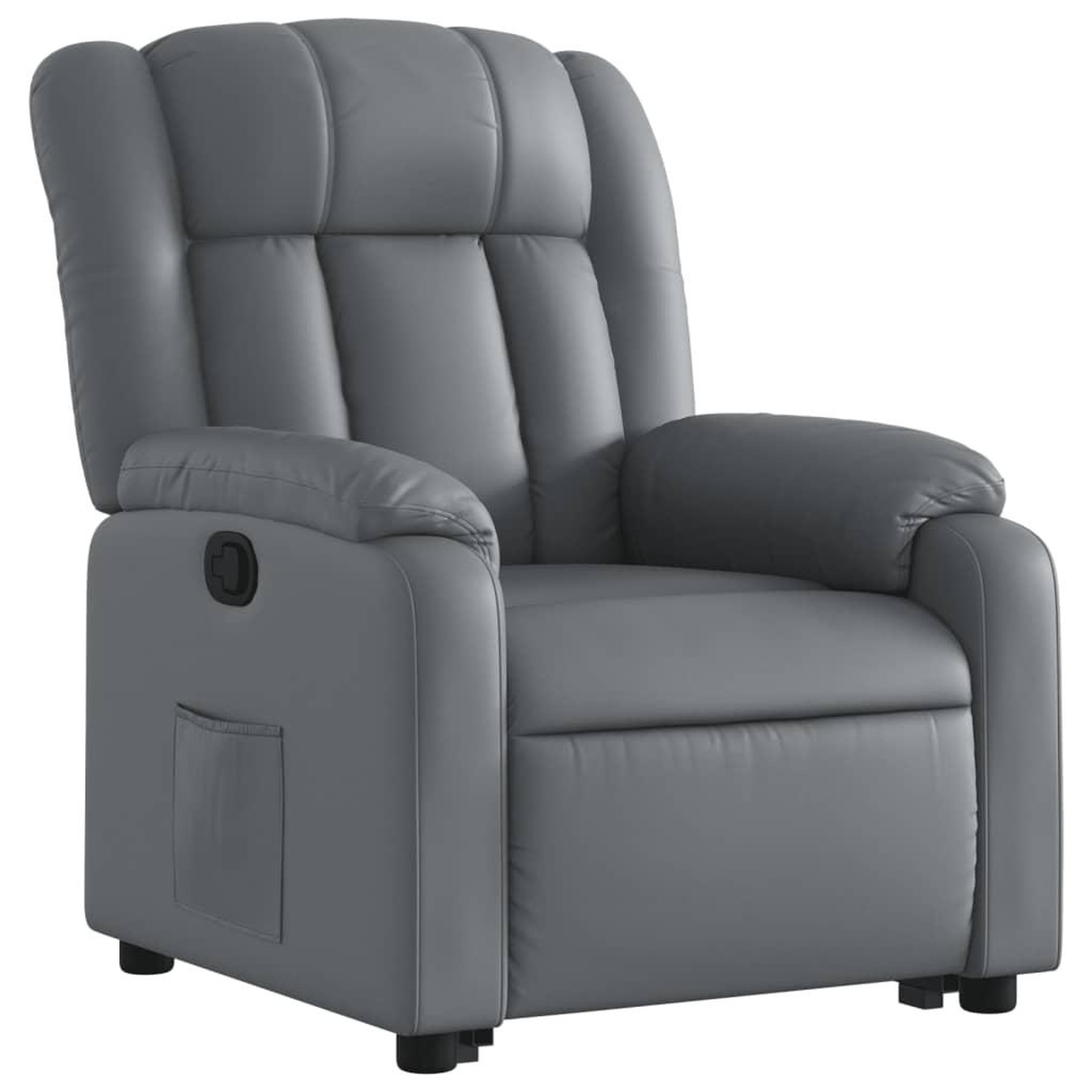 Voir la diapositive 4 : VIDAXL Fauteuil inclinable Gris Similicuir