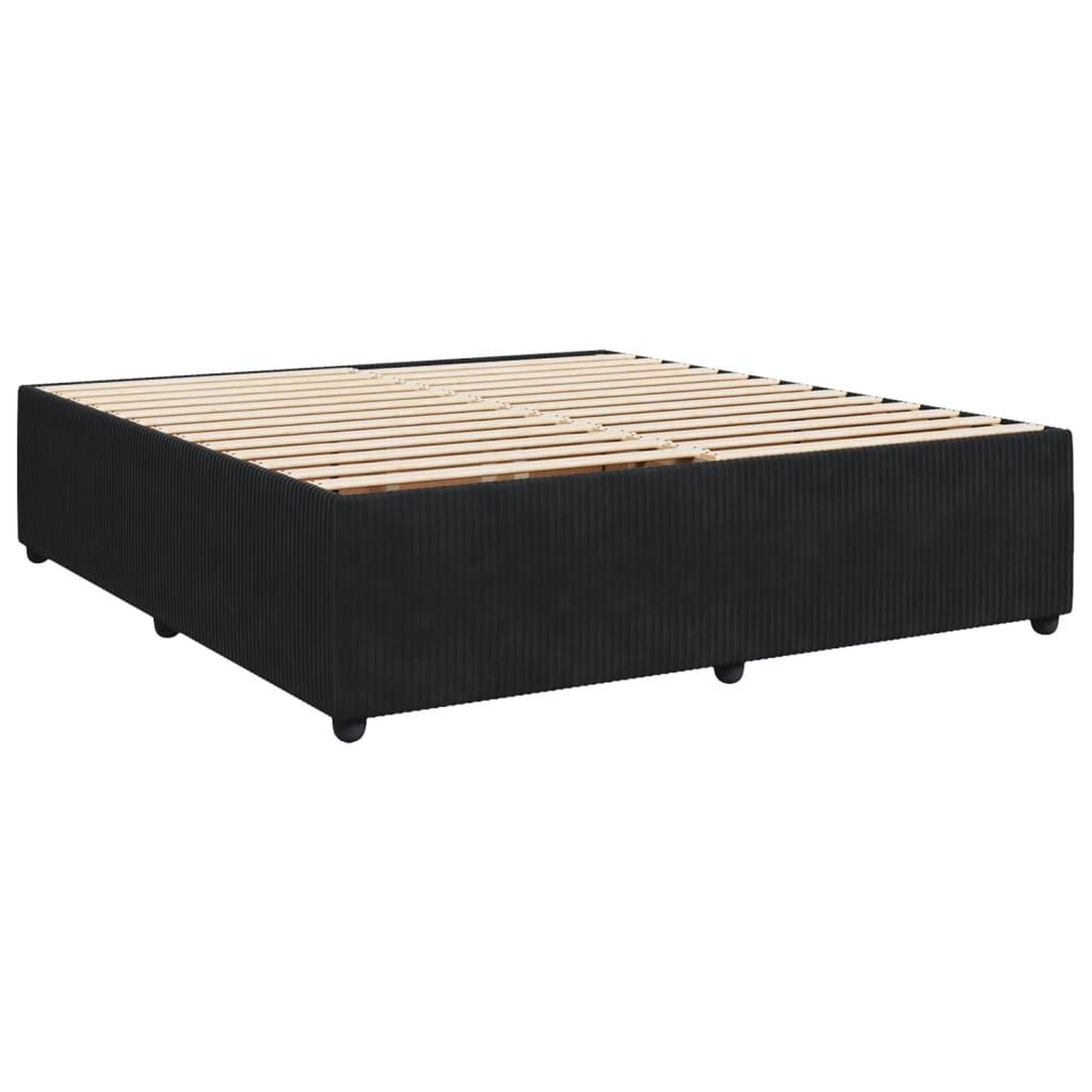 Voir la diapositive 3 : VIDAXL Cadre de lit sans matelas noir 180x200 cm velours