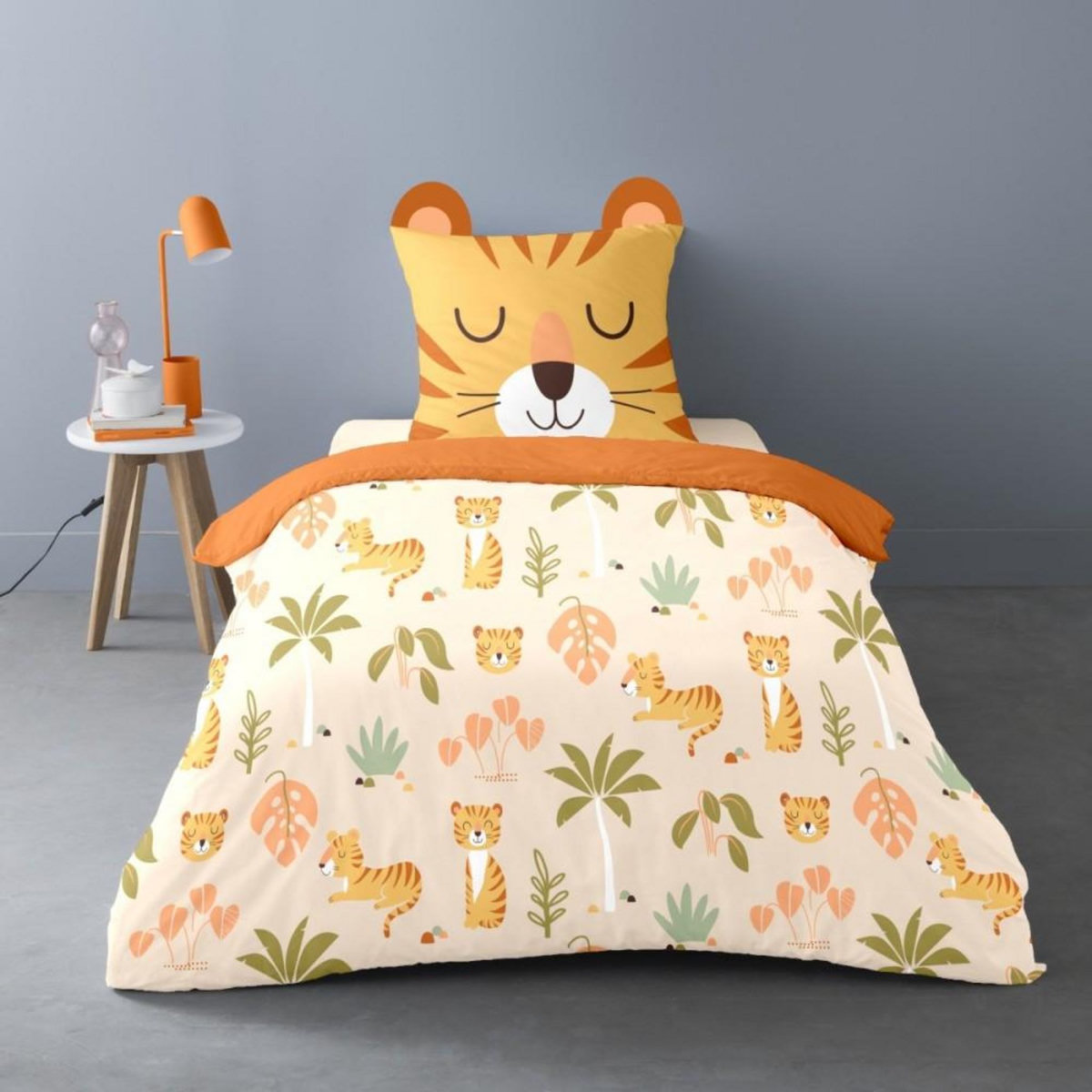 Dourev Housse de couette 140x200 César + 1 taie 100% coton