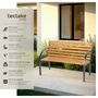 Voir la diapositive 2 : tectake Banc de jardin 2 places