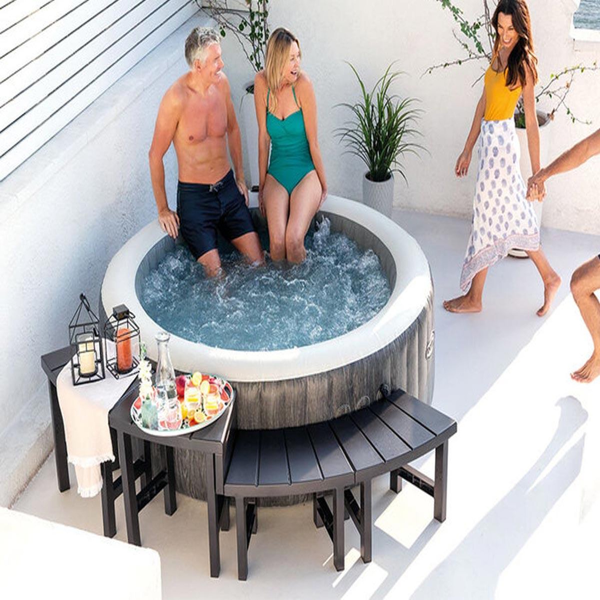 Voir la diapositive 3 : INTEX Spa gonflable purespa baltik rond bulles 6 places - intex