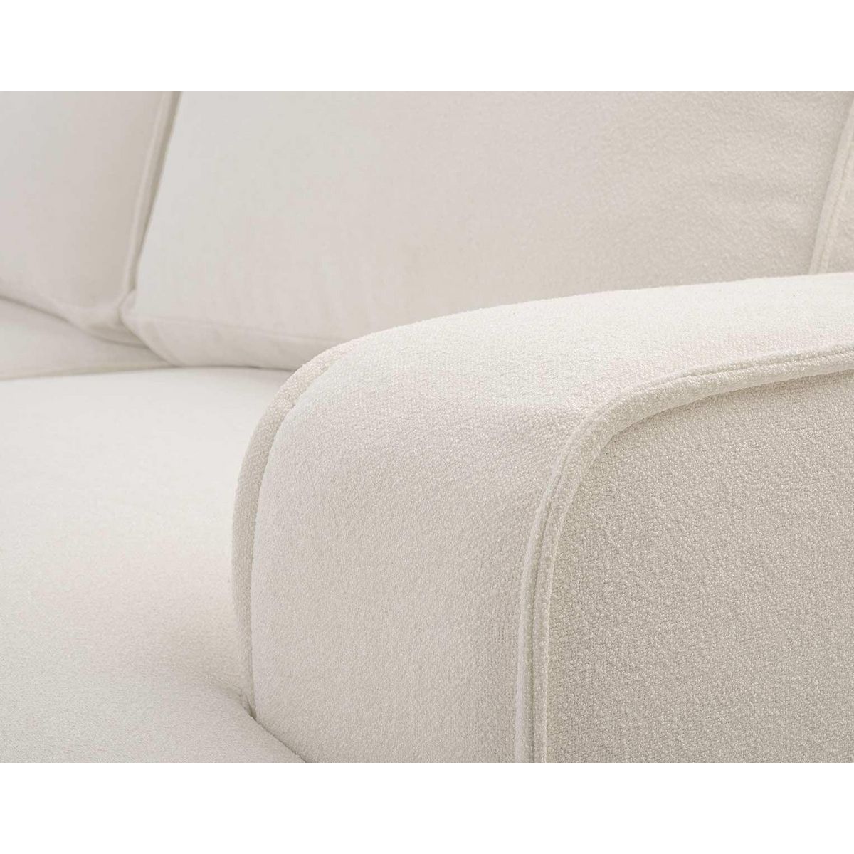 BEST MOBILIER Nessino - canapé d'angle droit 4 places - convertible avec coffre - en tissu texturé