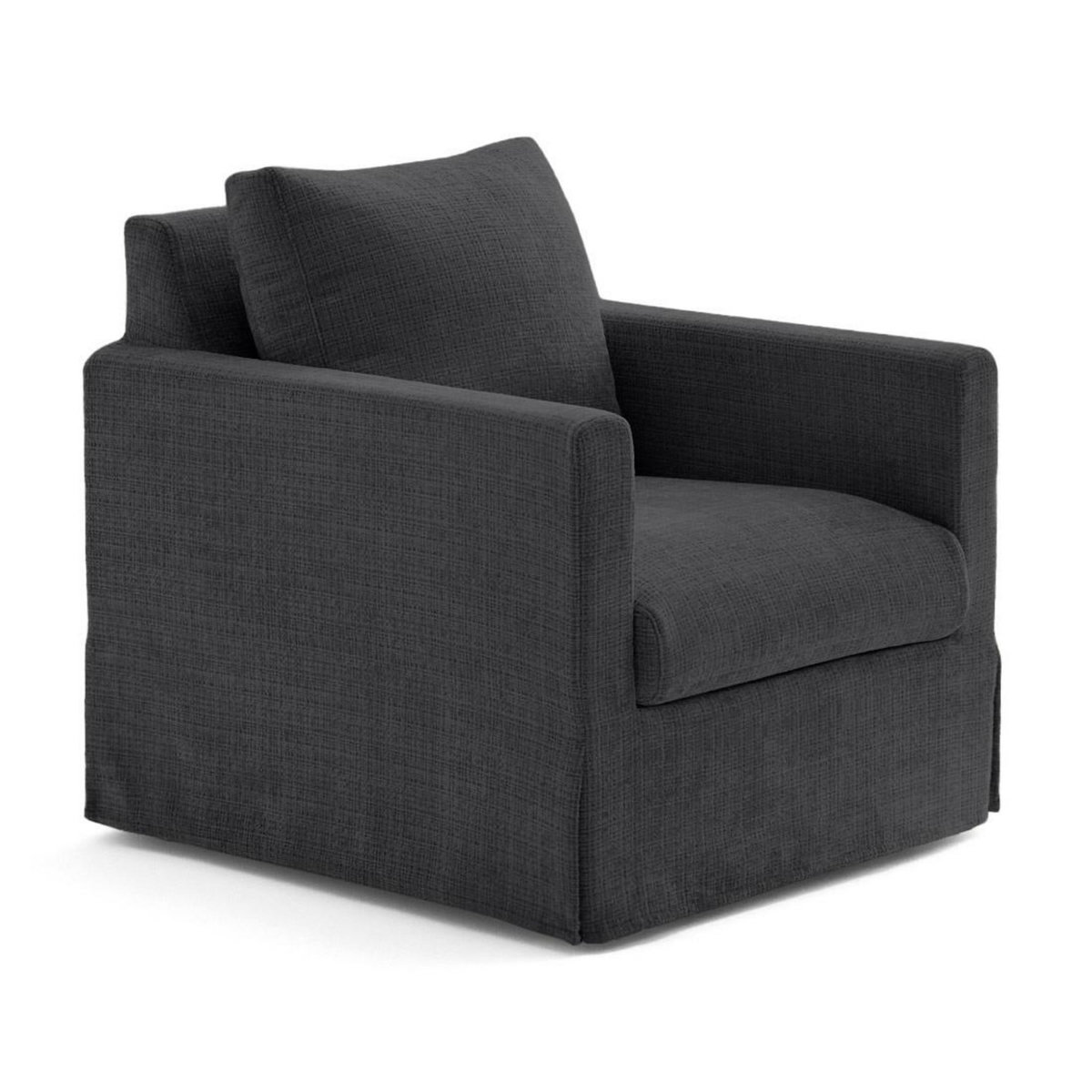 LISA DESIGN Serena - fauteuil déhoussable en velours texturé