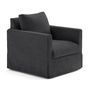 Voir la diapositive 4 : LISA DESIGN Serena - fauteuil déhoussable en velours texturé