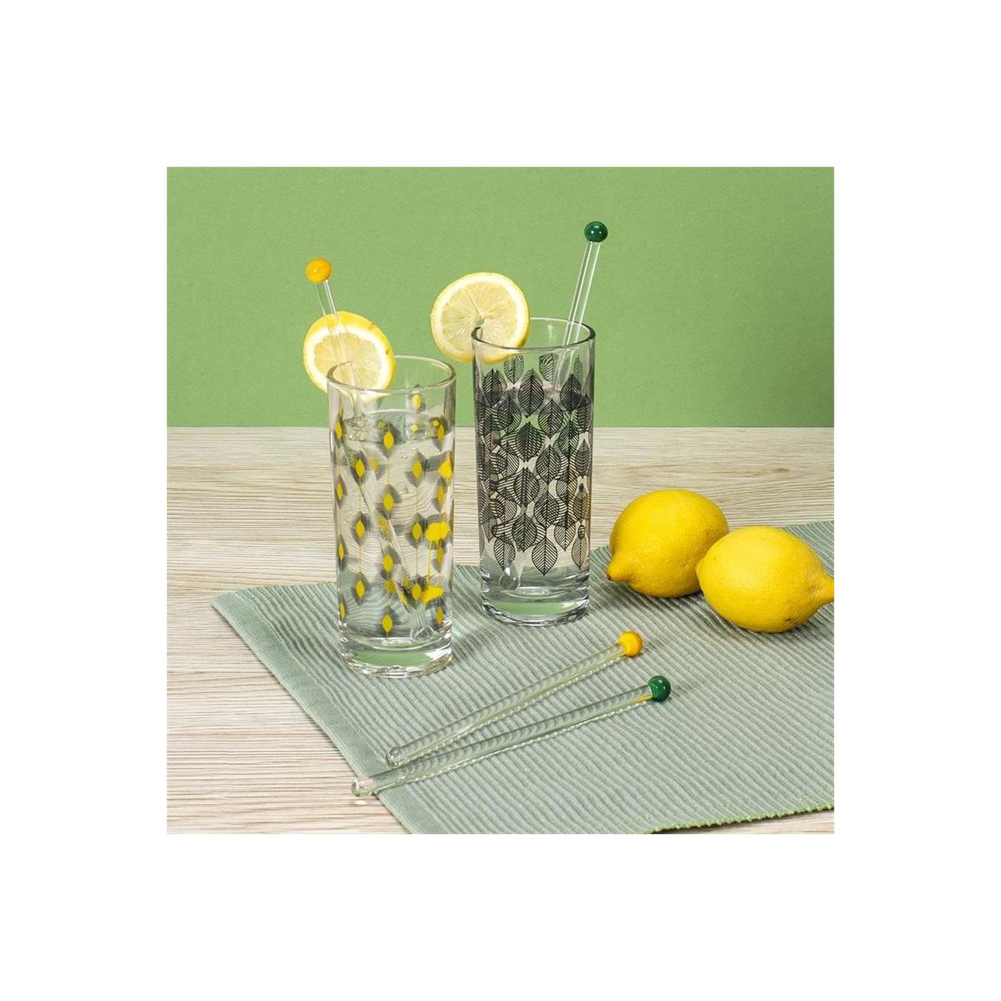 Voir la diapositive 3 : The Home Deco Factory Lot de 4 Agitateurs à Cocktail  Verre  18cm Multicolore