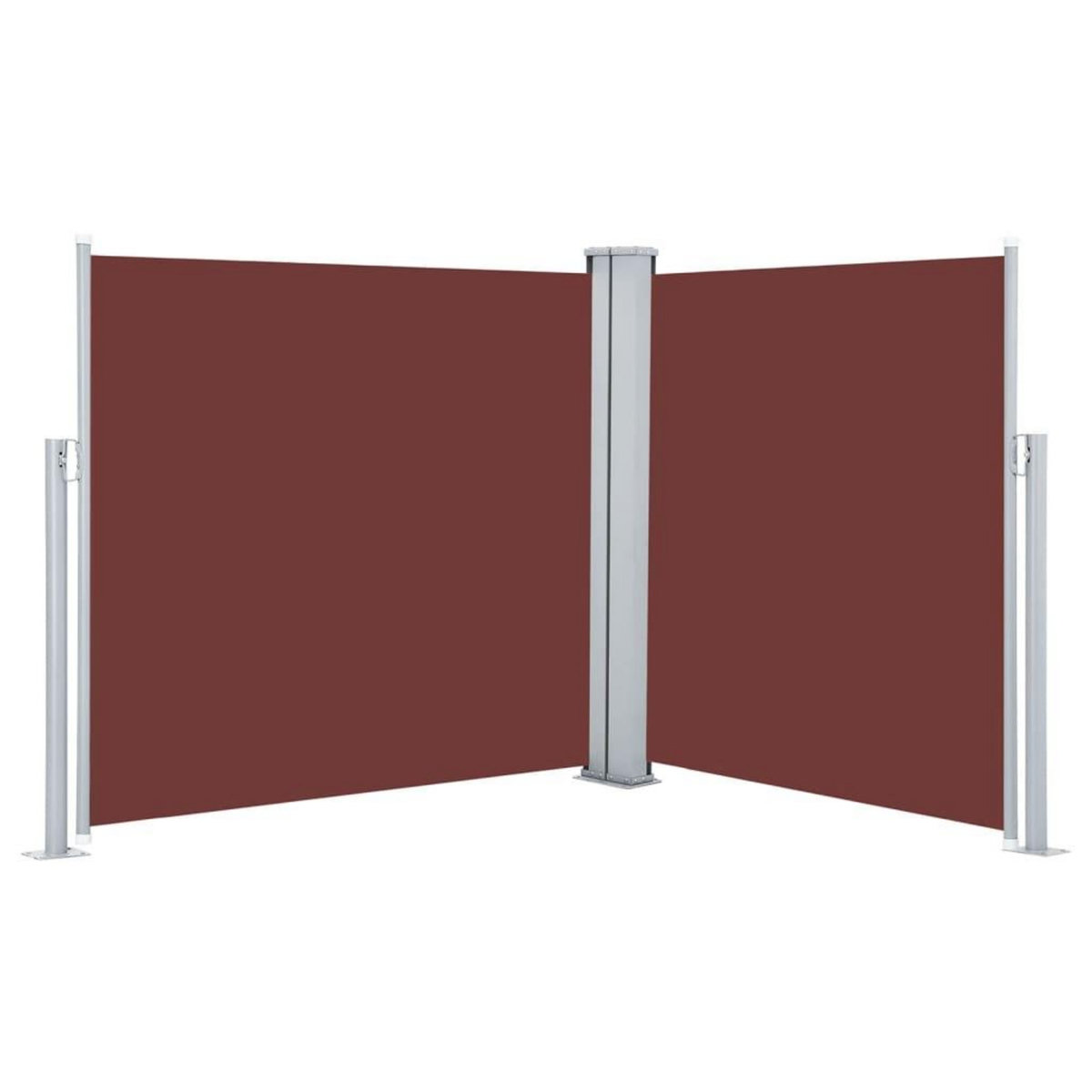 VIDAXL Auvent lateral retractable Marron 100 x 600 cm