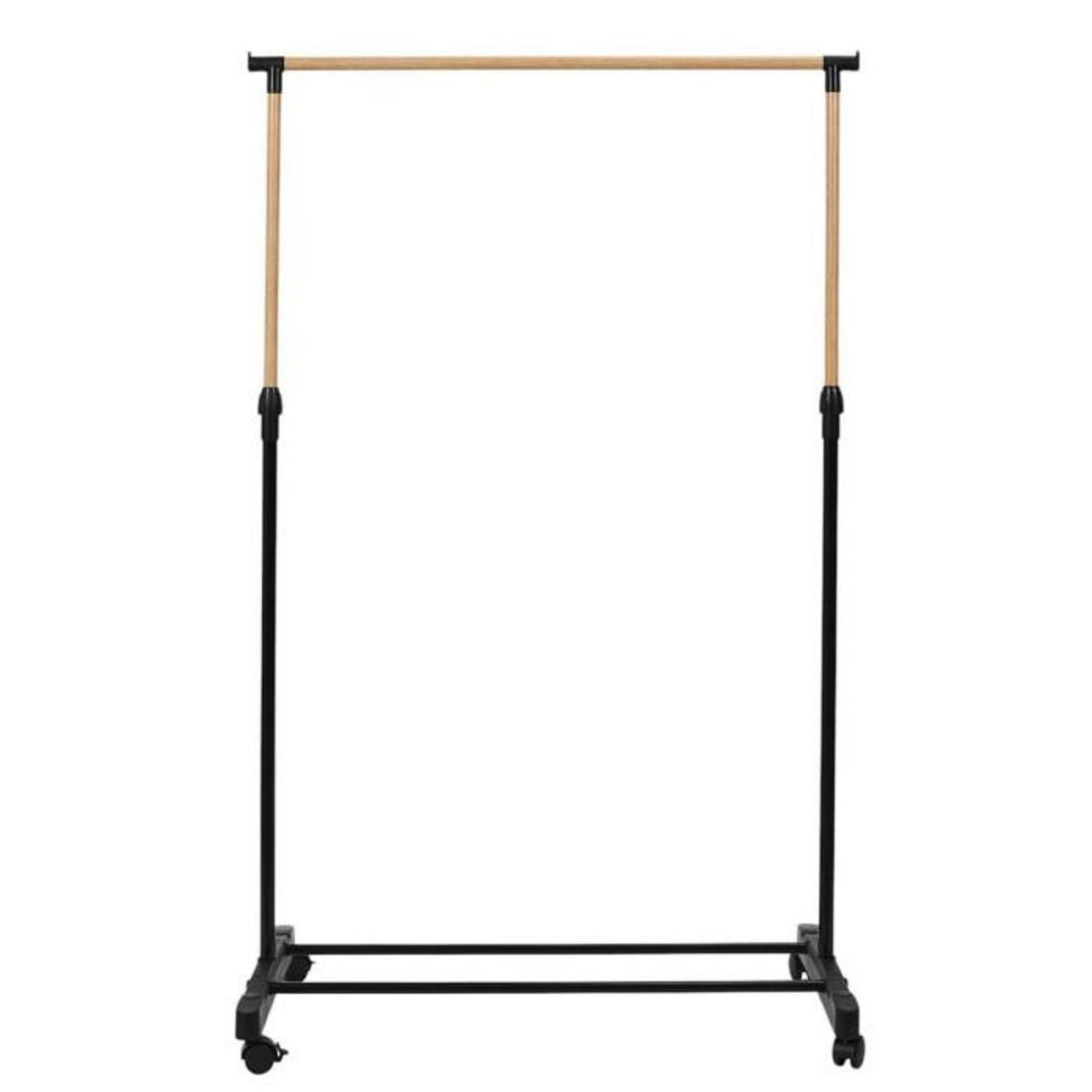 Paris Prix Portant à Vêtements Ajustable  Effet Bois  160cm Noir