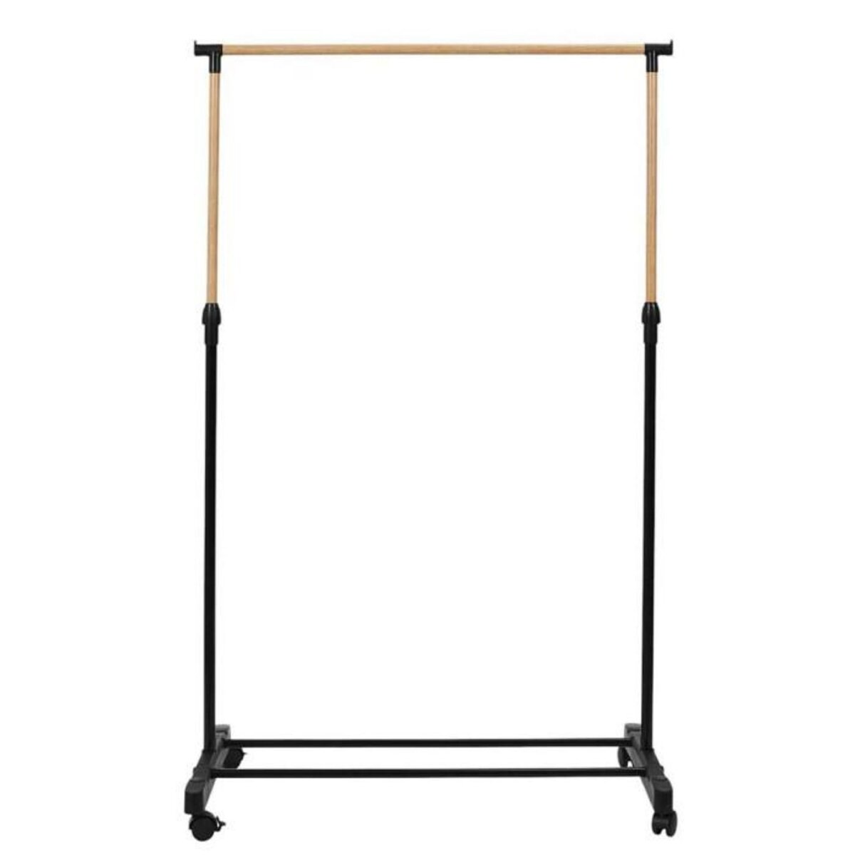 Paris Prix Portant à Vêtements Ajustable  Effet Bois  160cm Noir