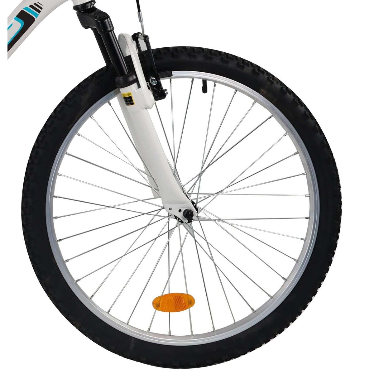 FREERIDER Vélo VTT 24'' avec cadre suspendu et fourche télescopique - 18 Vitesses Indexées via poignées tournantes indexées Grip Shift- Dérailleur arrière Shimano TY21 - Freins V-Brake en composite noire - Jantes en Aluminium avec attache rapide avant Sonnette.