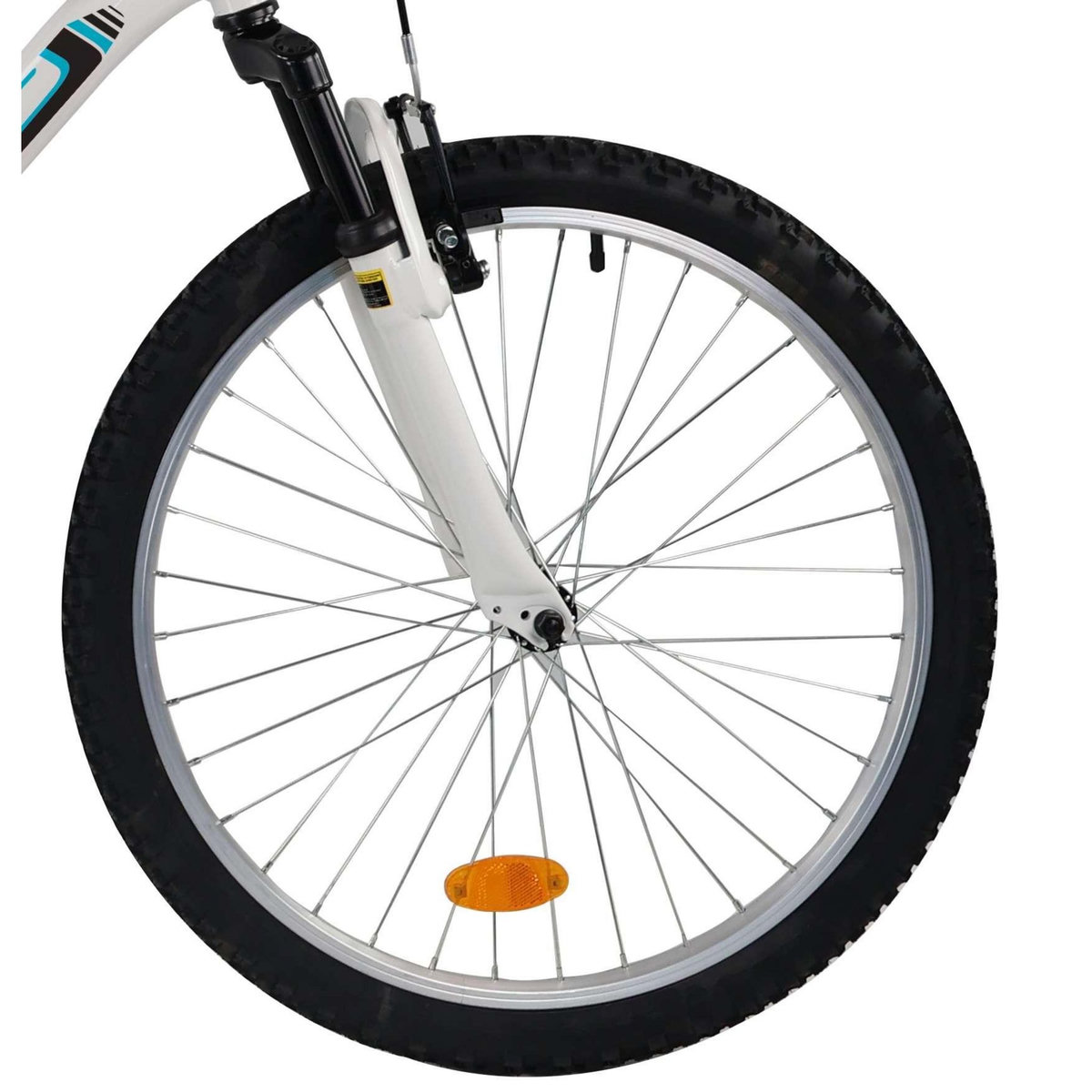 FREERIDER Vélo VTT 24'' avec cadre suspendu et fourche télescopique - 18 Vitesses Indexées via poignées tournantes indexées Grip Shift- Dérailleur arrière Shimano TY21 - Freins V-Brake en composite noire - Jantes en Aluminium avec attache rapide avant Sonnette.