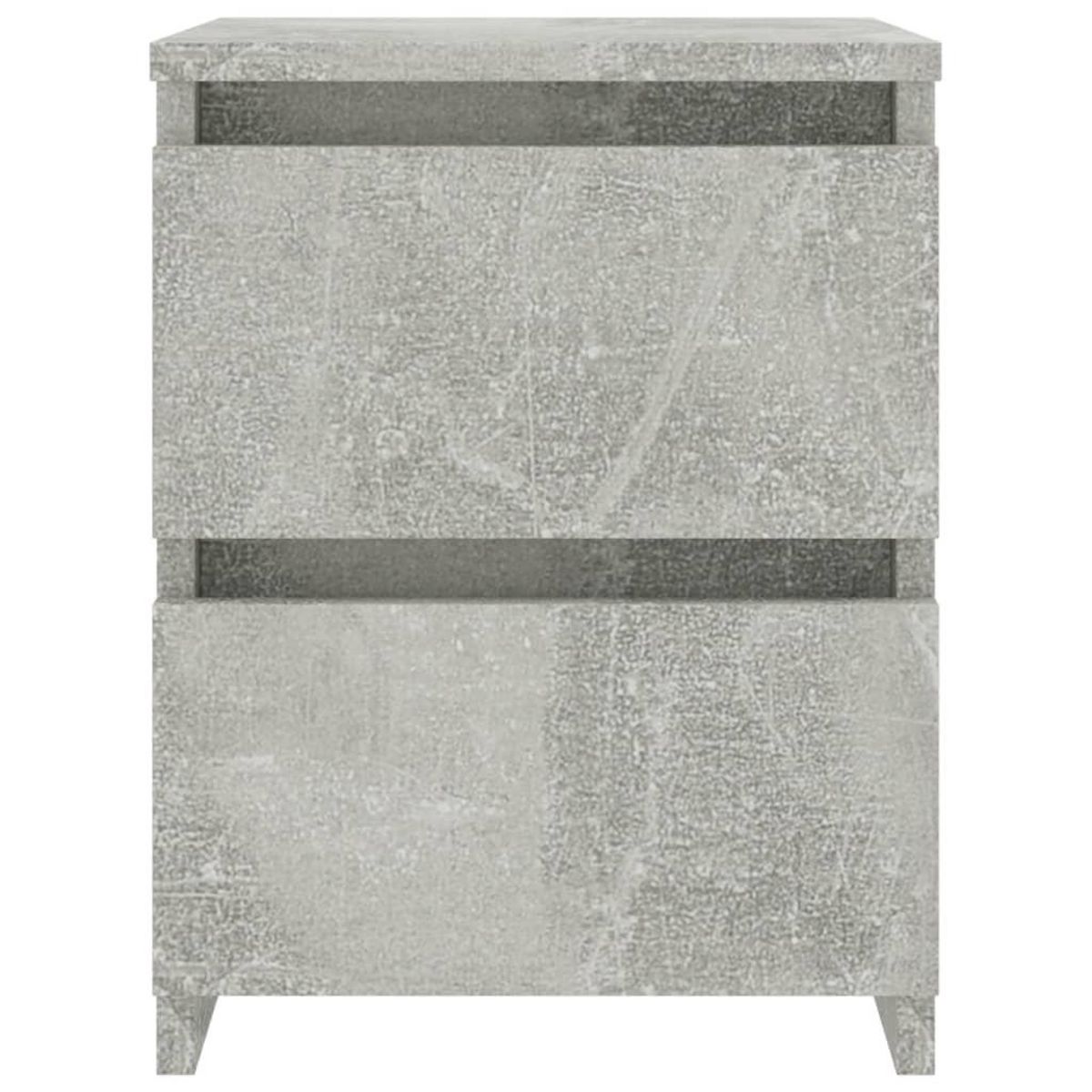 VIDAXL Tables de chevet 2 pcs Gris beton 30x30x40 cm Bois d'ingenierie