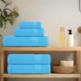 Voir la diapositive 3 : VIDAXL Serviettes de visage 2 pcs turquoise 30x30cm 360g m² 100% coton
