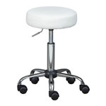 Tabouret pivotant réglable en hauteur ARA. Coloris disponibles : Blanc, Noir
