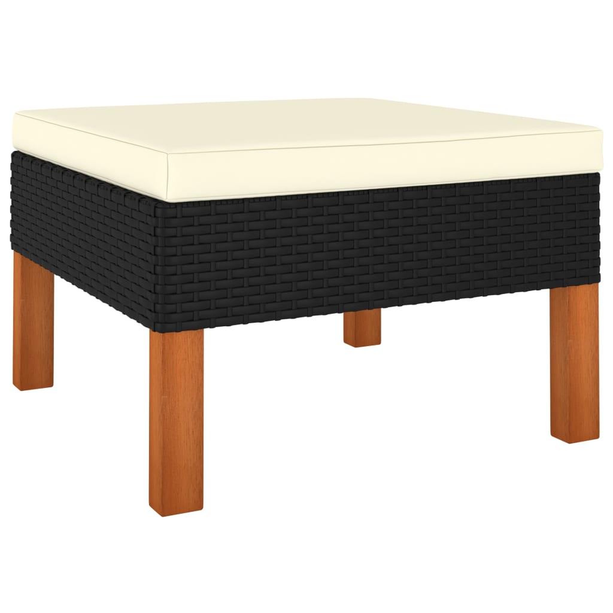 Voir la diapositive 5 : VIDAXL Salon de jardin 8 pcs avec coussins Resine tressee Noir