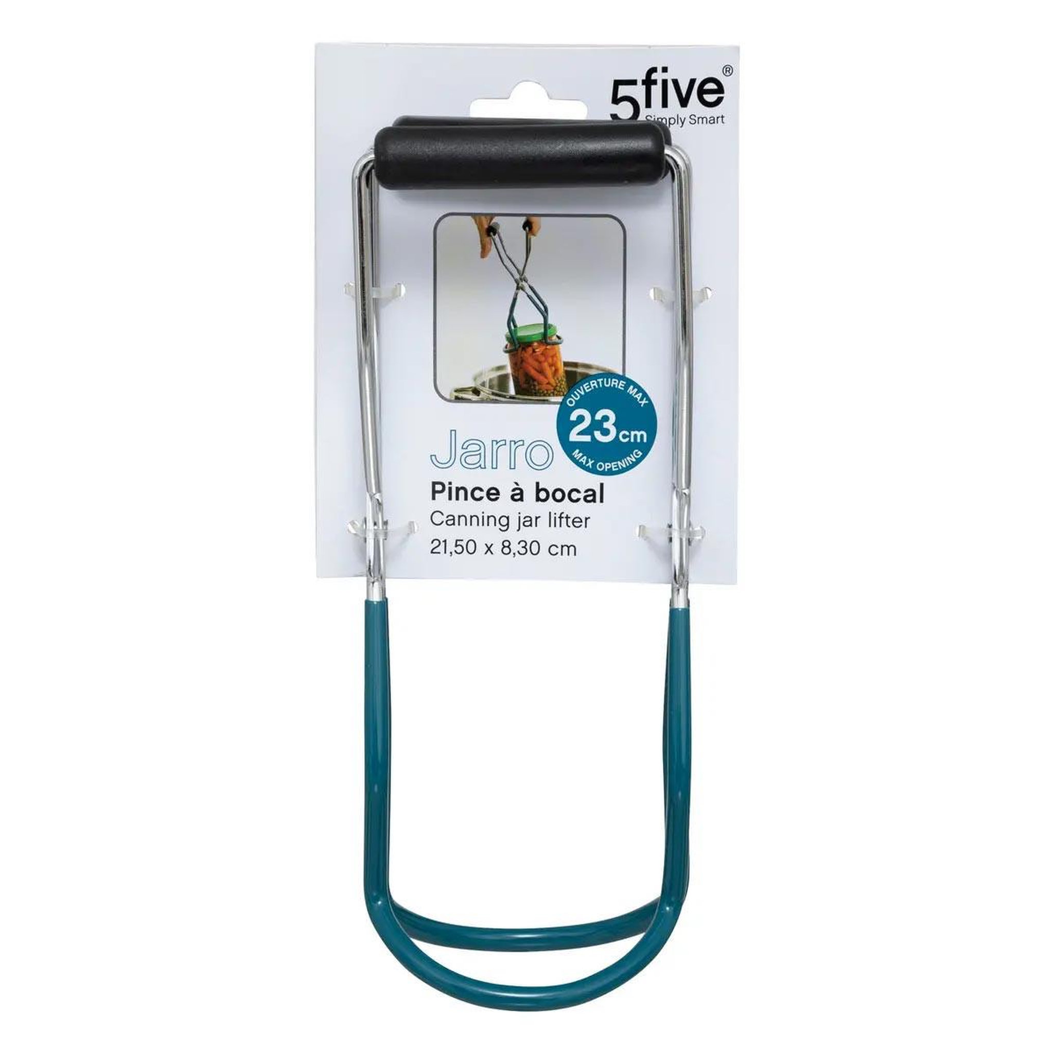 Voir la diapositive 5 : FIVE Pince à bocal en métal  jarro  23cm bleu
