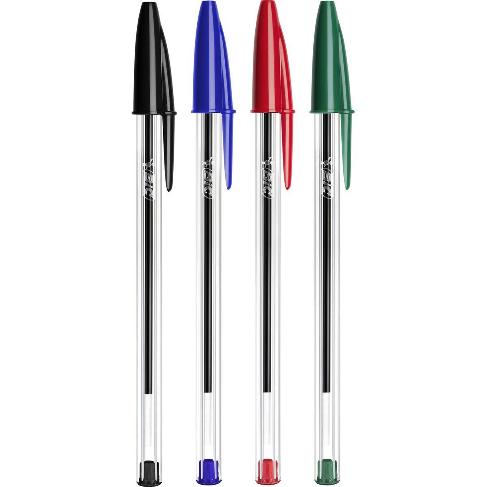Voir la diapositive 7 : BIC Lot de 27 stylos bille pointe moyenne bleu/noir/rouge/vert Cristal Original