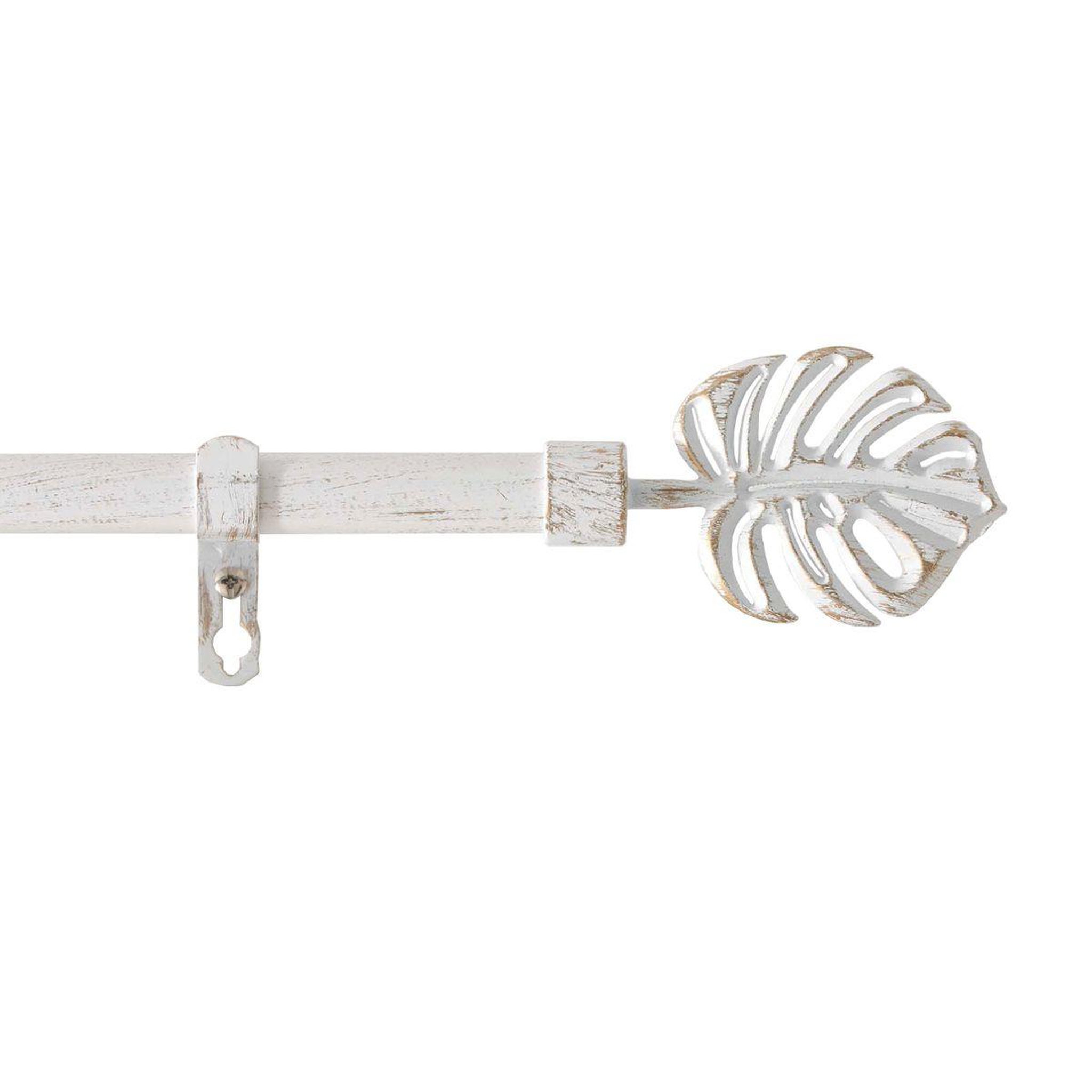 Douceur d'Intérieur Kit Tringle Déco Extensible  Tropi  120-210cm Blanc