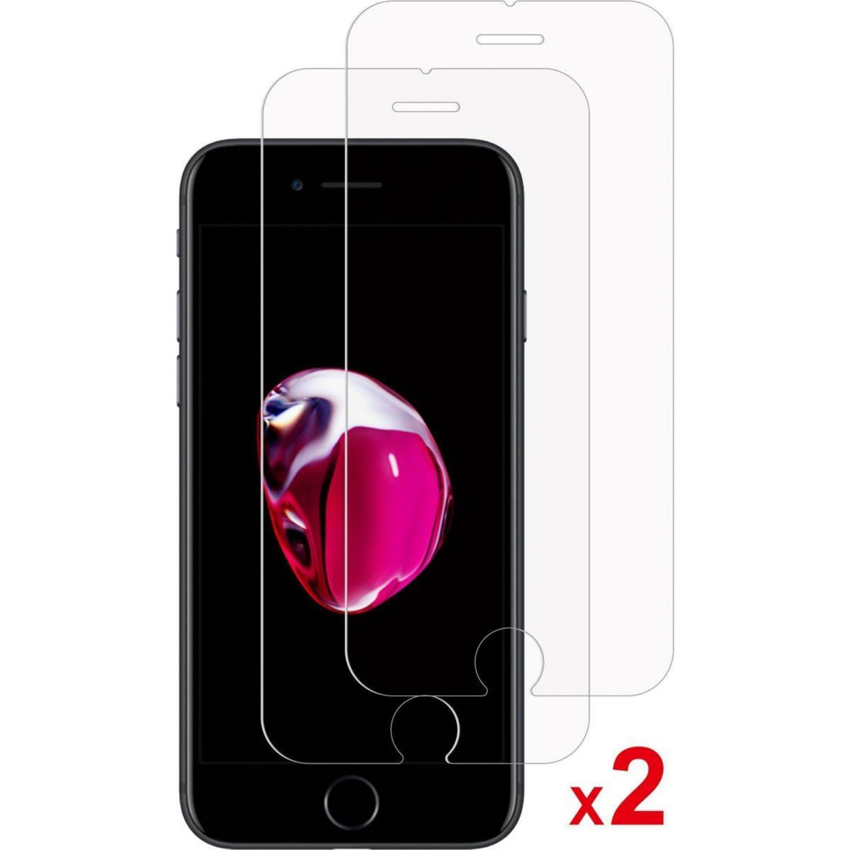 ESSENTIEL B Protège écran iPhone 6/7/8/SE Verre trempé x2